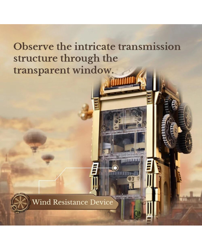 Bloc de Construction Pantasy Parc Tour de l'Horloge Steampunk