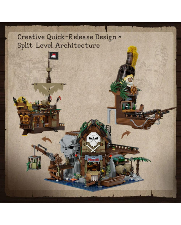Blocs de Construction PANTASY Le Pub des Pirates 2814 pièces