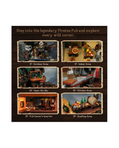 Blocs de Construction PANTASY Le Pub des Pirates 2814 pièces