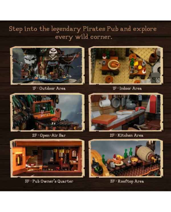 Blocs de Construction PANTASY Le Pub des Pirates 2814 pièces
