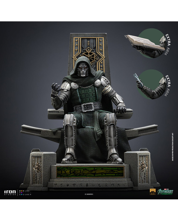 Statuette Iron Studios - Doctor Doom on Throne - Avengers: Doomsday - Deluxe Art Scale 1/10