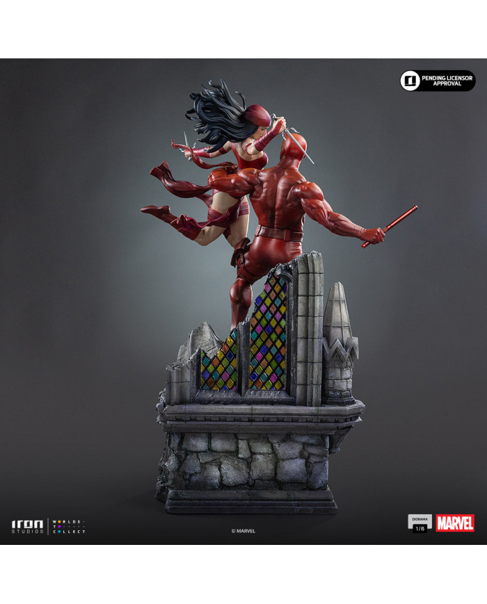Statuette Iron Studios - Daredevil and Elektra - Marvel Comics - Diorama 1/6