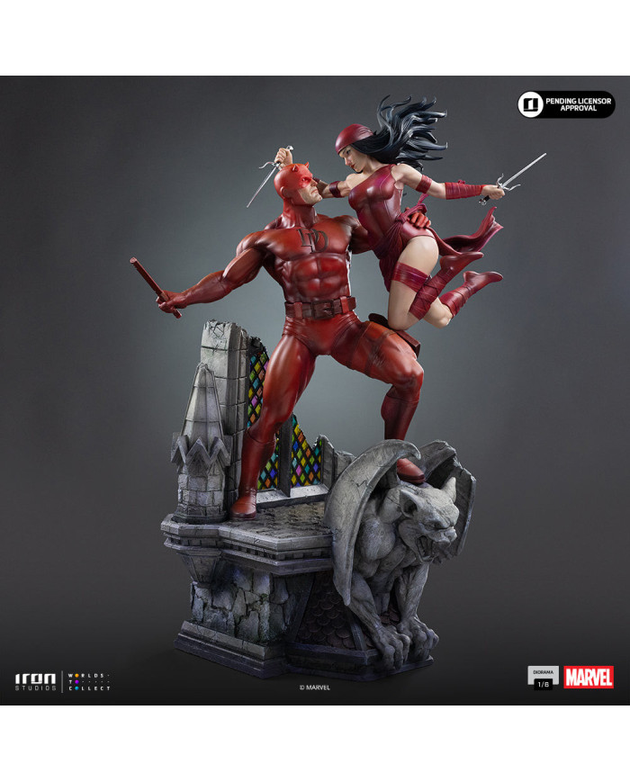 Statuette Iron Studios - Daredevil and Elektra - Marvel Comics - Diorama 1/6