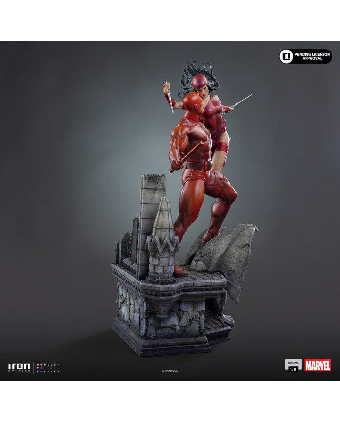 Statuette Iron Studios - Daredevil and Elektra - Marvel Comics - Diorama 1/6
