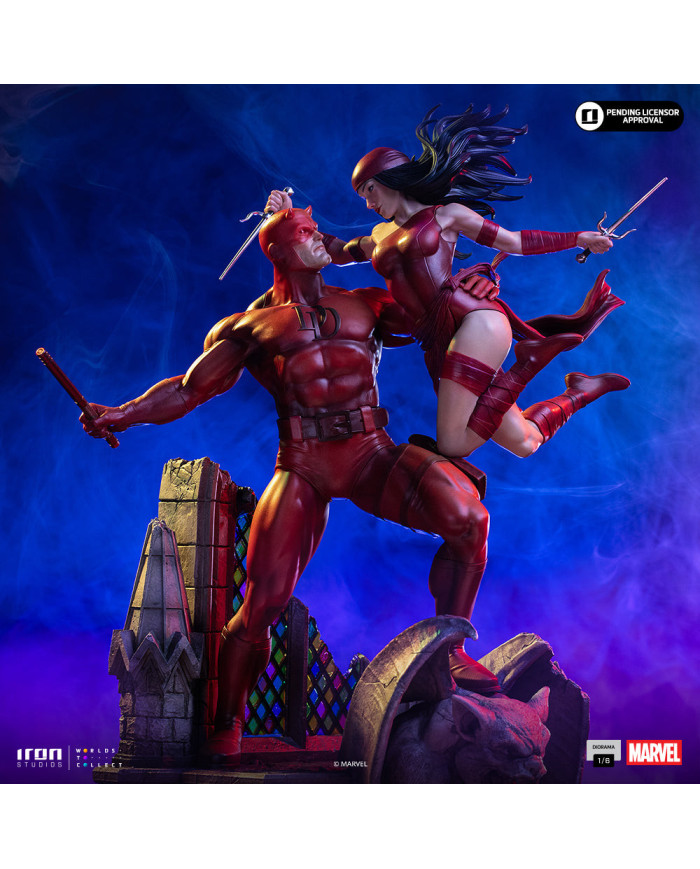 Statuette Iron Studios - Daredevil and Elektra - Marvel Comics - Diorama 1/6