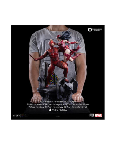 Statuette Iron Studios - Daredevil and Elektra - Marvel Comics - Diorama 1/6