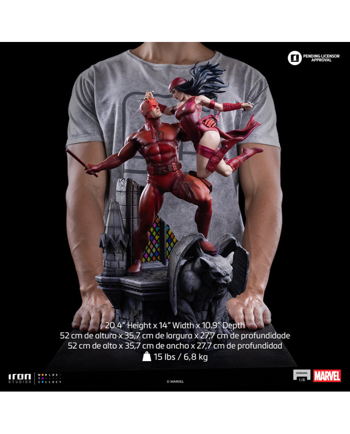 Statuette Iron Studios - Daredevil and Elektra - Marvel Comics - Diorama 1/6