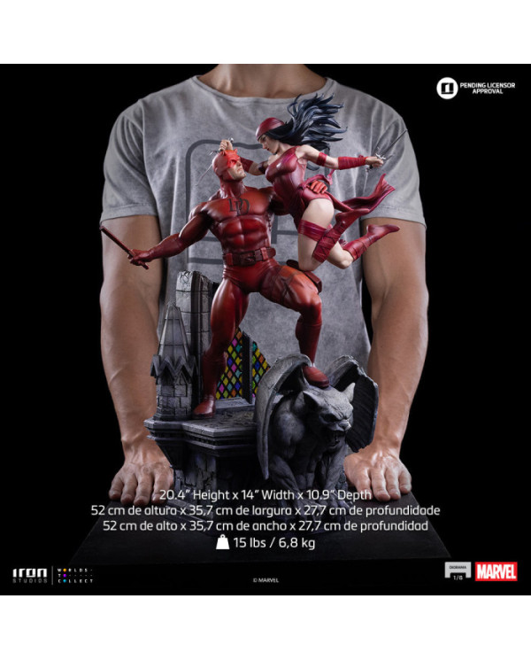 Statuette Iron Studios - Daredevil and Elektra - Marvel Comics - Diorama 1/6