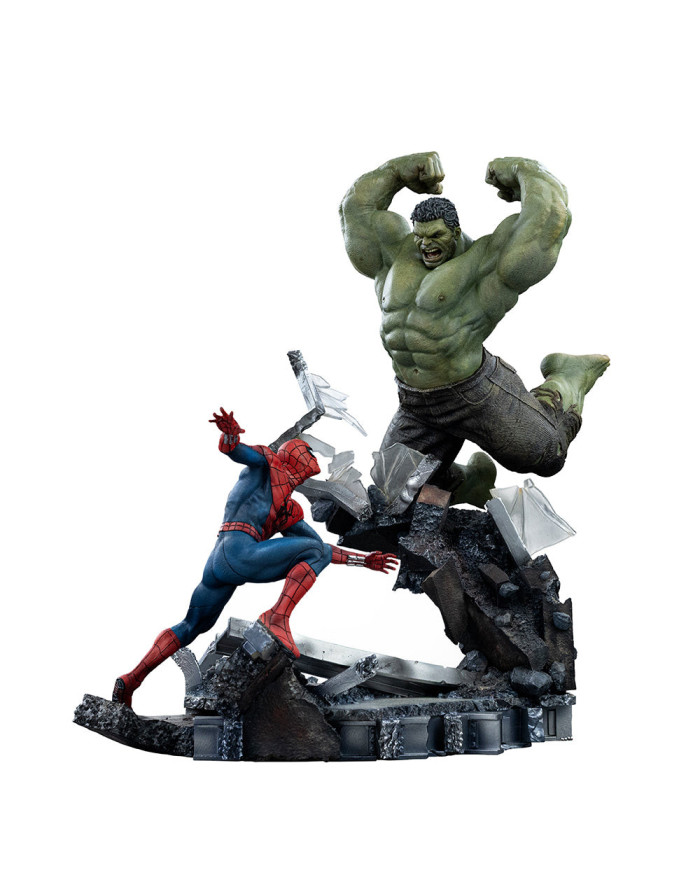Statuette Iron Studios - Spider-Man vs Hulk - Spider-Man: Brand New Day - Art Scale 1/10