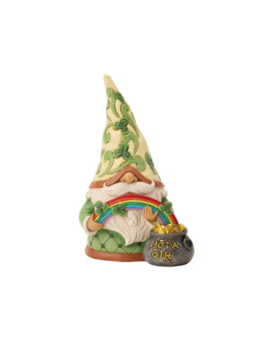 Heartwood Creek by Jim Shore - Figurine gnome avec arc-en-ciel et pot dor