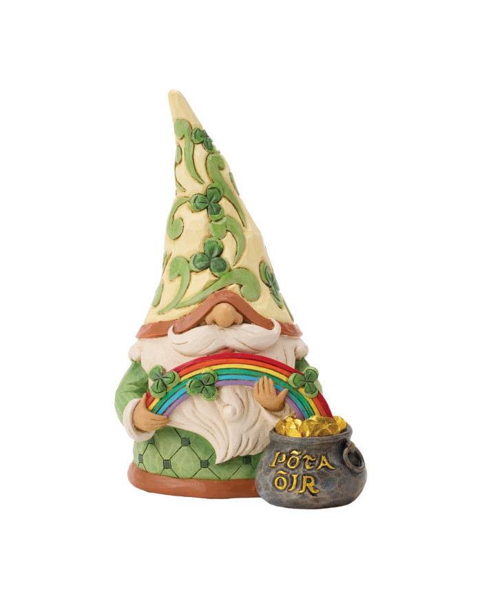 Heartwood Creek by Jim Shore - Figurine gnome avec arc-en-ciel et pot dor