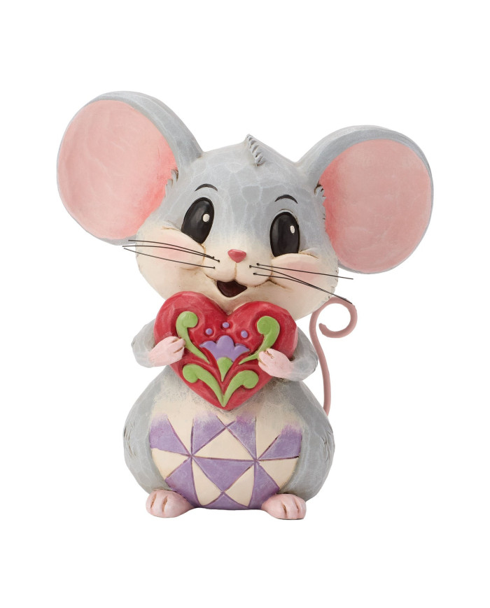Heartwood Creek by Jim Shore - Figurine souris tenant un cur