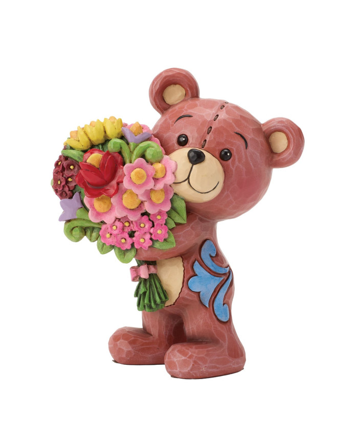 Heartwood Creek by Jim Shore - Figurine ours en peluche avec bouquet
