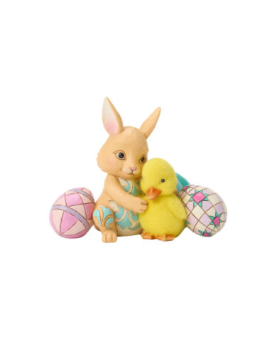 Heartwood Creek by Jim Shore - Lapin de Pâques câlinant un caneton
