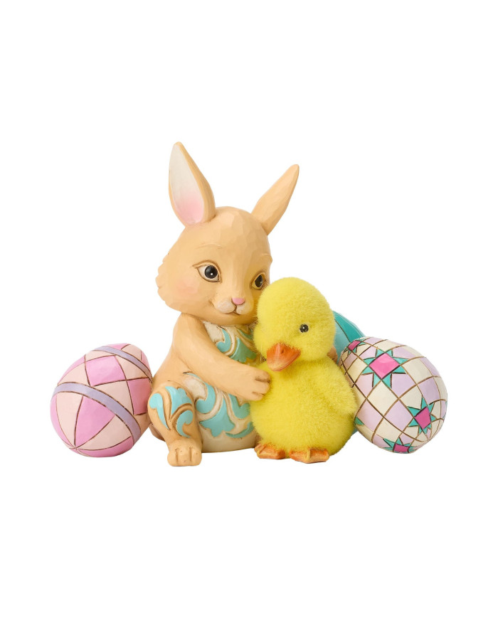 Heartwood Creek by Jim Shore - Lapin de Pâques câlinant un caneton