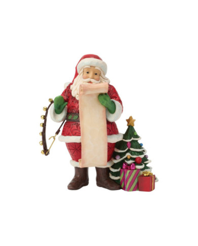Heartwood Creek by Jim Shore - Figurine Père Noël Liste de Souhaits