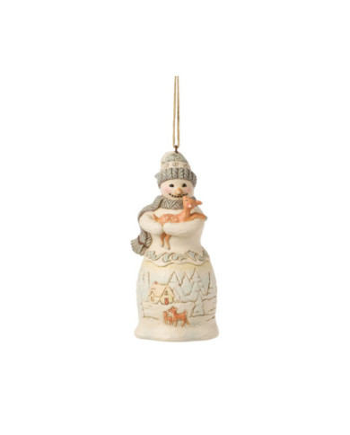 Heartwood Creek by Jim Shore - Suspension Bonhomme de Neige White Woodland