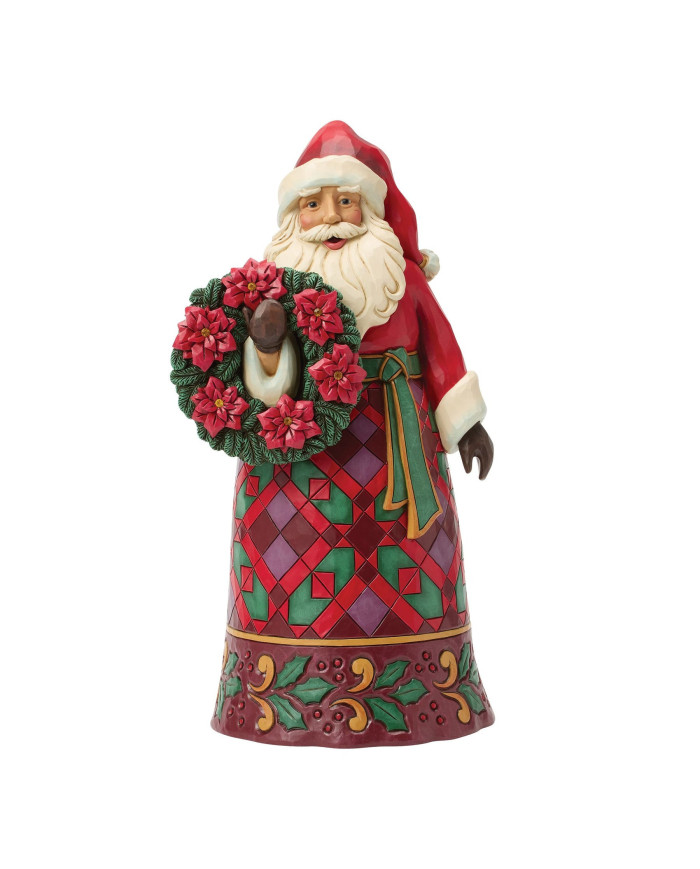 Heartwood Creek by Jim Shore - Figurine Père Noël au Poinsettia