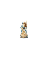 Heartwood Creek by Jim Shore - Figurine Père Noël Bleu et Or avec Sapin en Sisal