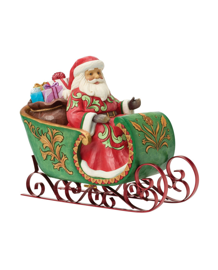 Heartwood Creek by Jim Shore - Figurine Père Noël dans son Traîneau Musical