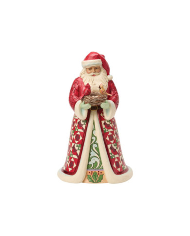 Heartwood Creek by Jim Shore - Figurine Père Noël Nid de Cardinaux