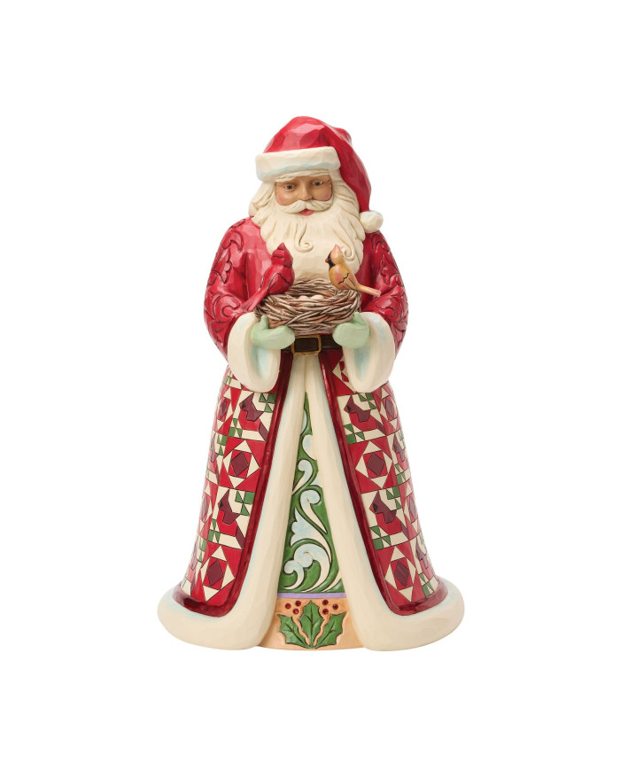 Heartwood Creek by Jim Shore - Figurine Père Noël Nid de Cardinaux