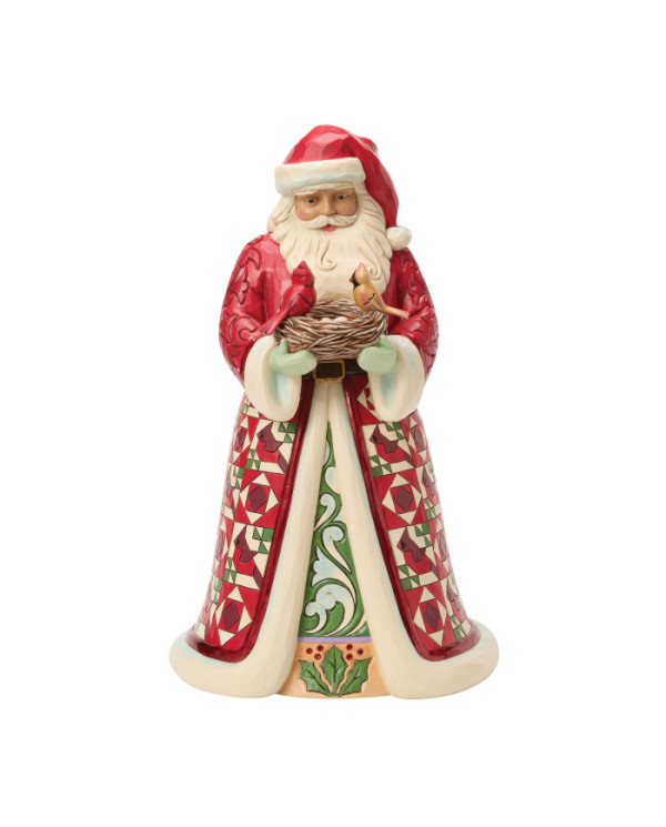 Heartwood Creek by Jim Shore - Figurine Père Noël Nid de Cardinaux