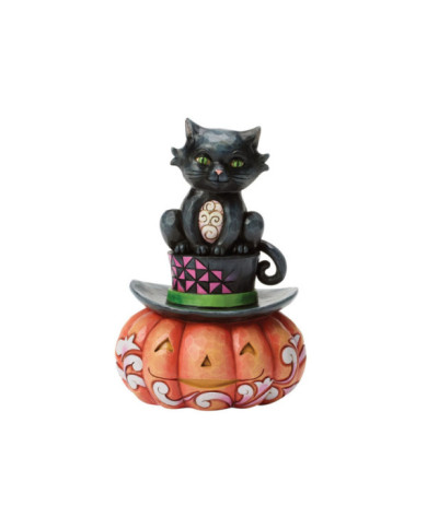 Heartwood Creek by Jim Shore - Figurine Chat Noir Citrouille Halloween