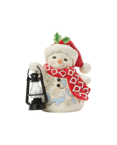 Heartwood Creek by Jim Shore - Bonhomme de neige de Noël Lanterne - Heartwodd Creek