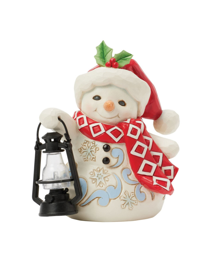 Heartwood Creek by Jim Shore - Bonhomme de neige de Noël Lanterne - Heartwodd Creek
