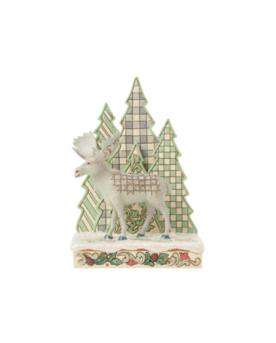 Heartwood Creek by Jim Shore - Figurine Rennes Arbres de Noël White Woodland