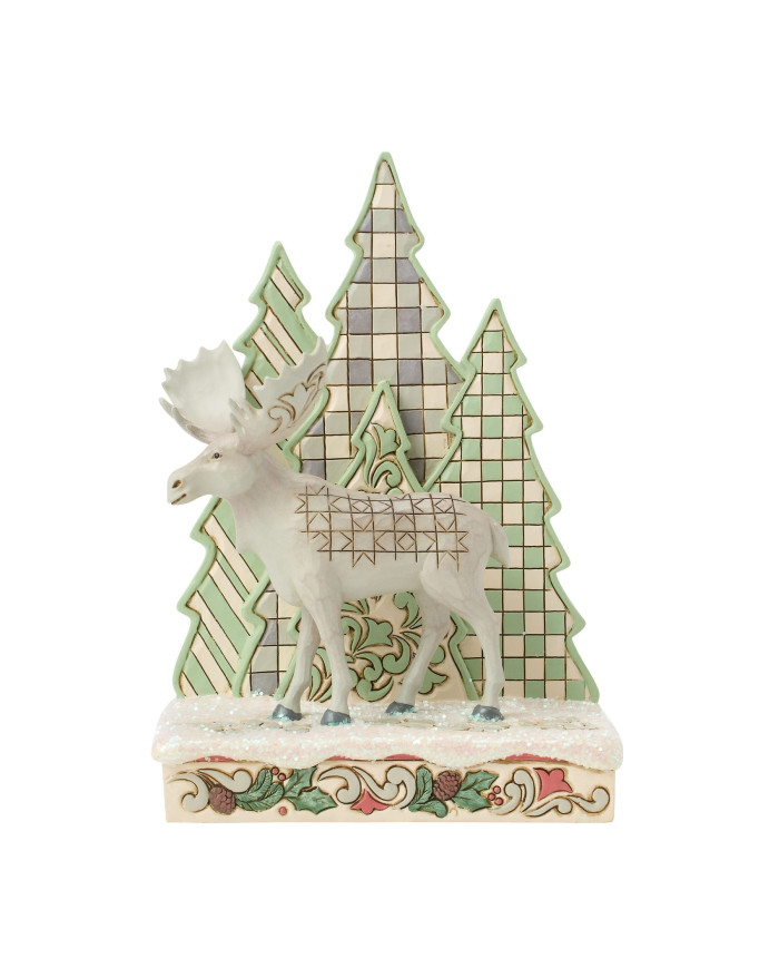 Heartwood Creek by Jim Shore - Figurine Rennes Arbres de Noël White Woodland