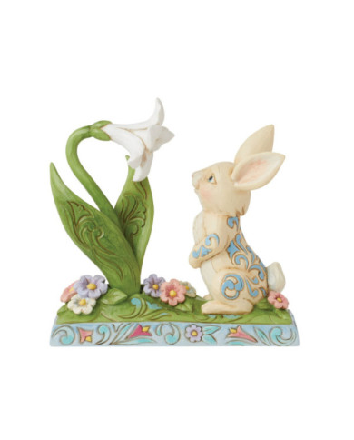 Heartwood Creek by Jim Shore - Figurine Lapin Fleur de Lys