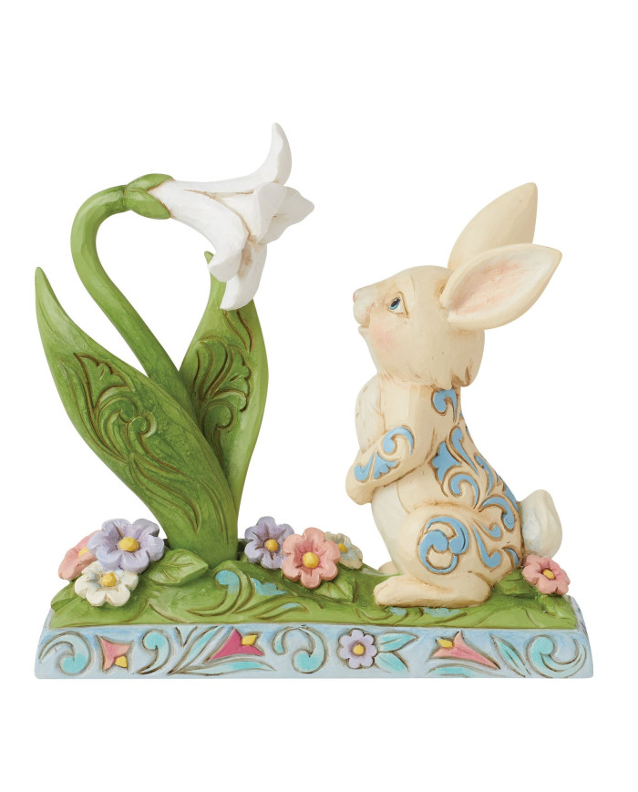 Heartwood Creek by Jim Shore - Figurine Lapin Fleur de Lys