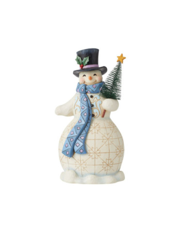 Heartwood Creek by Jim Shore - Figurine Bonhomme de neige avec Sapin