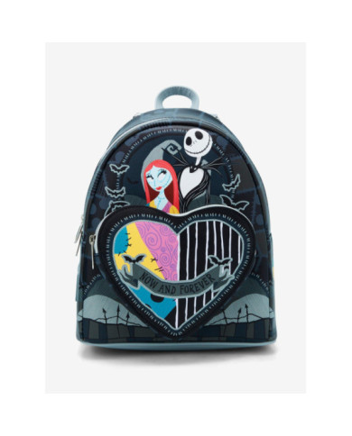 Sac à dos Loungefly - L'Etrange Noël de Mr Jack - Jack & Sally Split Heart