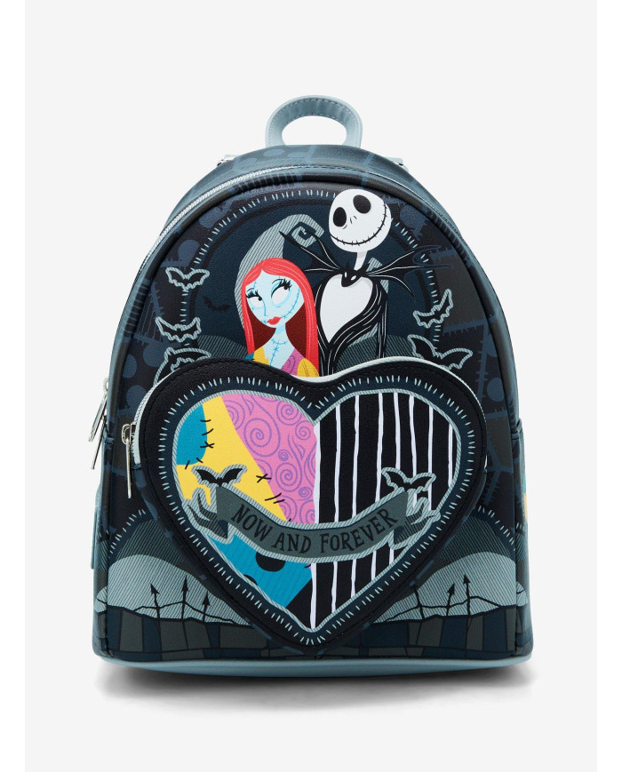Sac à dos Loungefly - L'Etrange Noël de Mr Jack - Jack & Sally Split Heart
