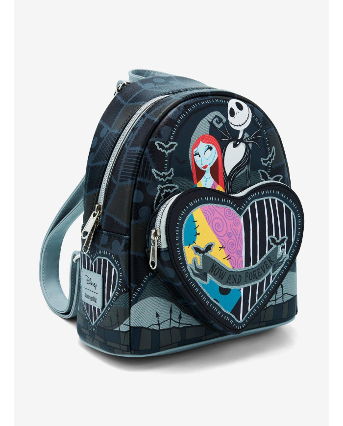 Sac à dos Loungefly - L'Etrange Noël de Mr Jack - Jack & Sally Split Heart