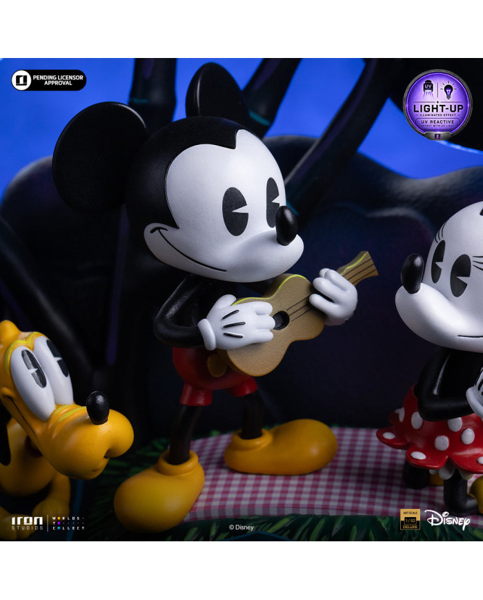 Statuette Iron Studios - Mickey, Minnie and Pluto's Day at the Park - Disney Classics - Deluxe Art Scale 1/10