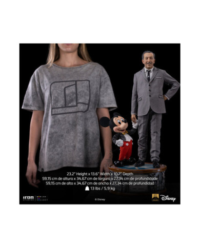 Statuette Iron Studios - Walt Disney & Mickey Mouse - Disney Classics - Legacy Replica 1/4