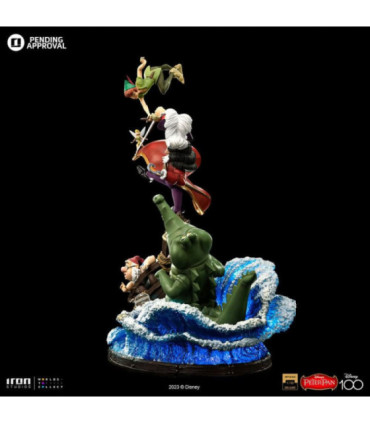 Statuette Iron Studios - Peter Pan vs Crochet - Disney 100th - Peter Pan - Art Scale 1/10