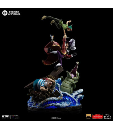 Statuette Iron Studios - Peter Pan vs Crochet - Disney 100th - Peter Pan - Art Scale 1/10