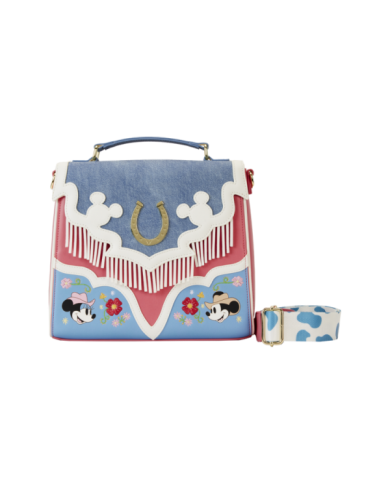 Sac à bandoulière Loungefly - Western Mickey & Minnie Fringe