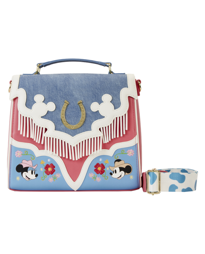 Sac à bandoulière Loungefly - Western Mickey & Minnie Fringe