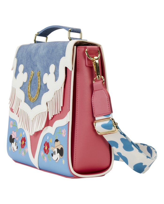 Sac à bandoulière Loungefly - Western Mickey & Minnie Fringe