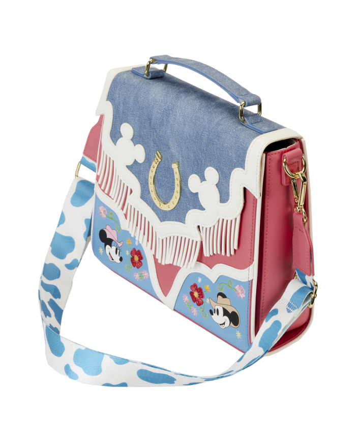 Sac à bandoulière Loungefly - Western Mickey & Minnie Fringe