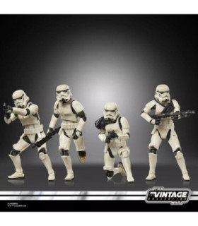 Pack 4 figurines Star Wars Remnant Stormtrooper - Vintage Collection Hasbro 10 cm