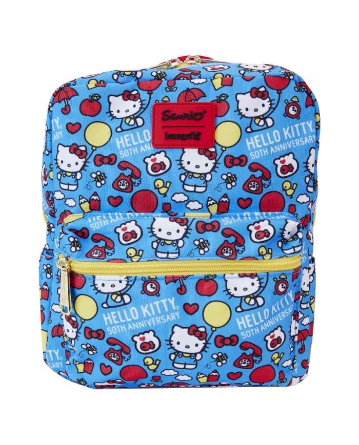 Sac à dos Loungefly - Sanrio Hello Kitty 50ème Anniversaire All-Over Print Nylon Square