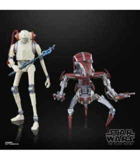 Pack 2 figurines Star Wars Jedi: Survivor KX Security Droid & Droideka - Hasbro 15 cm