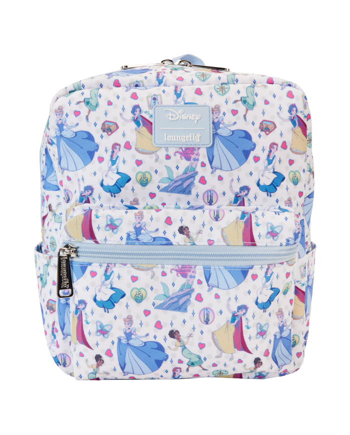 Sac à dos Loungefly - Disney Princess Manga Style All-Over Print Nylon Square